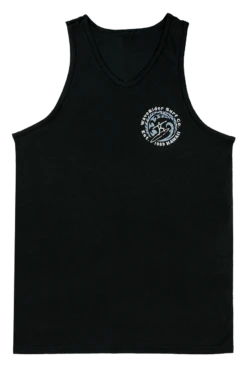 Men's TANK TOP - Petro Wave: Black