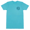 Crew Neck Tee - Petro Wave: Pacific Blue