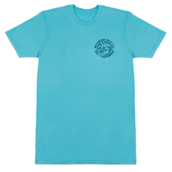 Crew Neck Tee - Petro Wave: Pacific Blue