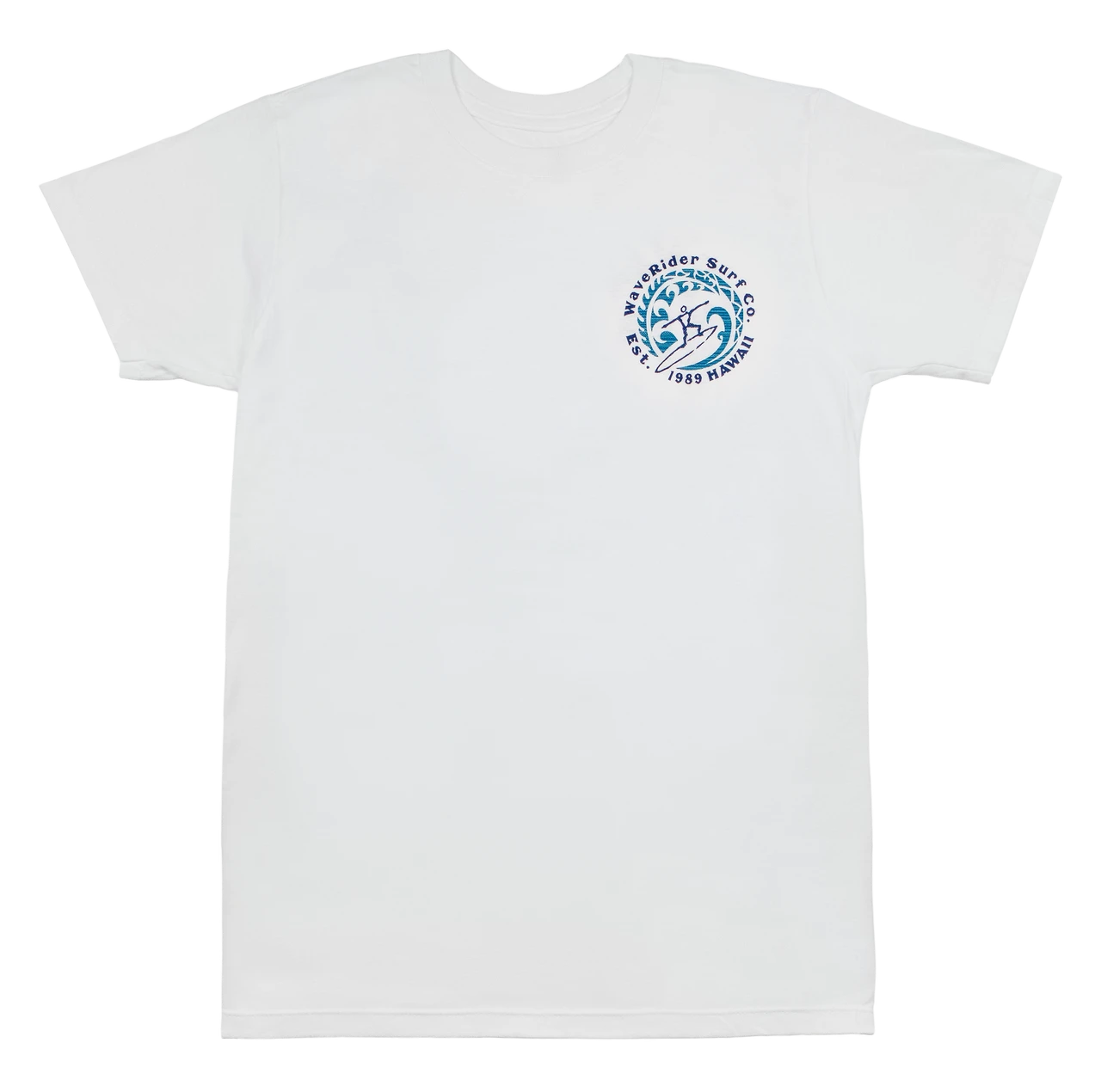 Crew Neck Tee - Petro Wave: White 1 Crew Neck Tee - Petro Wave: White