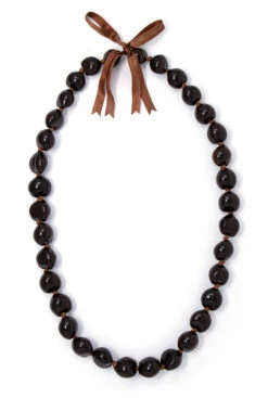 Kukui Nut Lei - Natural: Brown