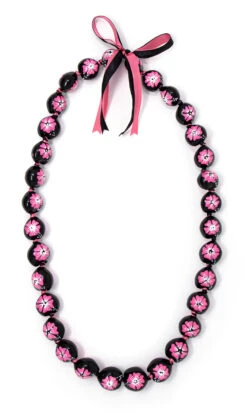 Kukui Nut Lei - Painted: Pink