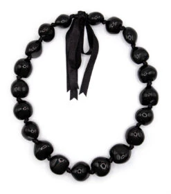 Kukui Nut Choker - Natural: Black