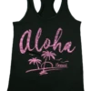 Island Girl® Racerback Tee - Aloha Palms: Black