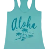 Island Girl® Racerback Tee - Aloha Palms: Mint