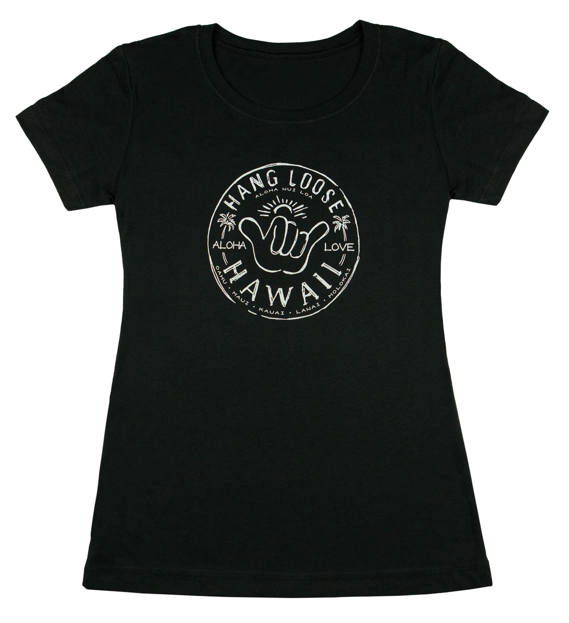 Island Girl® Surf Tee - Hangloose: Black 1 Island Girl® Surf Tee - Hangloose: Black