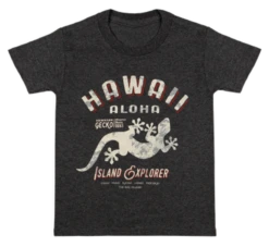 Hawaiian Performance Surfwear® Child's Tee - Island Explorer: Charcoal Heather