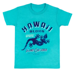 Hawaiian Performance Surfwear® Child's Tee - Island Explorer: Ocean Blue