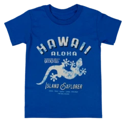 Hawaiian Performance Surfwear® Child's Tee - Island Explorer: Royal Blue