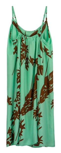 Napua Collection Sundress: Haleconia - Turquoise W/ Brown -Clothing Sales Store 44761 HA Napua Sundress HaleconiaTurquoiseBrown Flat Back 27838.1707854422