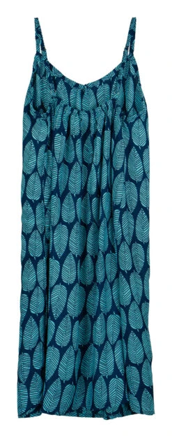 Napua Collection Sundress: Mango Leaves - Blue -Clothing Sales Store 44761 MA 1 Napua Sundress MangoLeavesBlue Flat Back 82635.1707853797