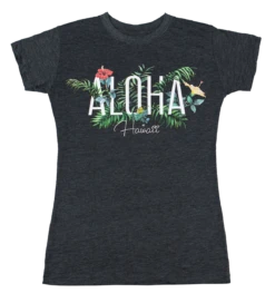 Island Girl® Surf Tee - Garden: Charcoal Heather -Clothing Sales Store 47801 BabyTeeIGGarden Front CharcoalHeather 00670.1592739527.1280.1280 20513.1706061912
