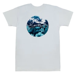 Ladies Crew Neck Tee - Aloha Scenic: White