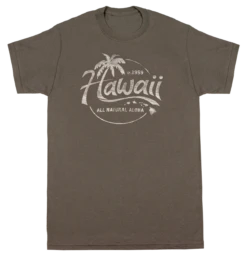 Vintage Dyed Tee - Natural Aloha: Charcoal