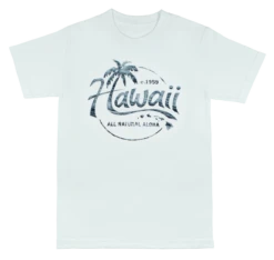 Vintage Dyed Tee - Natural Aloha: White