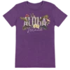 Ladies Crew Neck Tee - MAUI Garden: Purple Heather