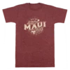 Vintage Dyed Tee - MAUI Islands: Maroon Heather