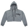 Robin Ruth® Cropped Sweatshirt Hoodie Zip Up - Kanaka Aloha: Gray