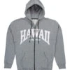 Robin Ruth® Sweatshirt Hoodie Zip Up - Hawaii Arch: Gray