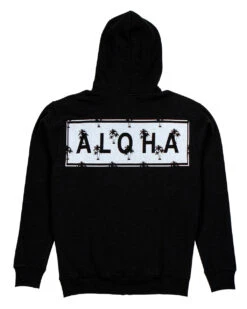 Robin Ruth® Sweatshirt Hoodie Zip Up - Kanaka Aloha: Black -Clothing Sales Store 54975 RRSweatshirtHoodie KanakaAloha Black Back 57249.1706663981
