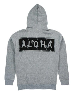 Robin Ruth® Sweatshirt Hoodie Zip Up - Kanaka Aloha: Gray -Clothing Sales Store 54975 RRSweatshirtHoodie KanakaAloha Gray Back 95837.1706664162