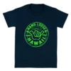 Hawaiian Performance Surfwear® Child's Tee - NEON Shaka Brah: Navy W/ Neon Green
