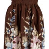 Ladies Elastic Tube Dress - Floral Mix: Brown