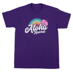 Hawaiian Performance Surfwear® Child's Tee - Rainbow: Purple