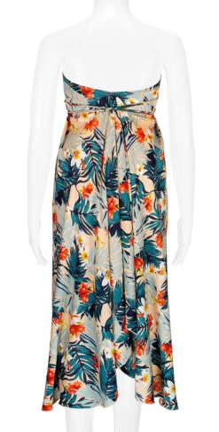 Robin Ruth® Maxi Dress: Hawaiian Blossom -Clothing Sales Store 68484 RRMaxiDress Tube HawaiianBlossom Model Back 68058.1689792601