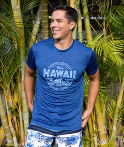 Hawaiian Athletics® Sports Tee - Island Life: Space Blue