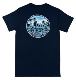 Crew Neck Tee - Hawaii Skyline: Navy
