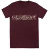 Vintage Dyed Tee - Retro Band: Maroon Heather