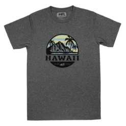 Hawaiian Athletics® Sports Tee - Tropical Sunset: Charcoal Heather