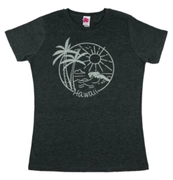 Island Girl® Surf Tee - Sun Surf: Charcoal Heather