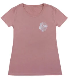 Island Girl® Surf Tee - Sunny Aloha: Dusty Rose -Clothing Sales Store 80836 BabyTeeIG SunnyAloha Front Rose 99927.1704857009