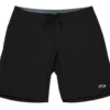 Hawaiian Performance Surfwear® Waverider Board Shorts - Solid: Black