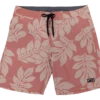 Hawaiian Performance Surfwear® Waverider Board Shorts - Floral: Salmon