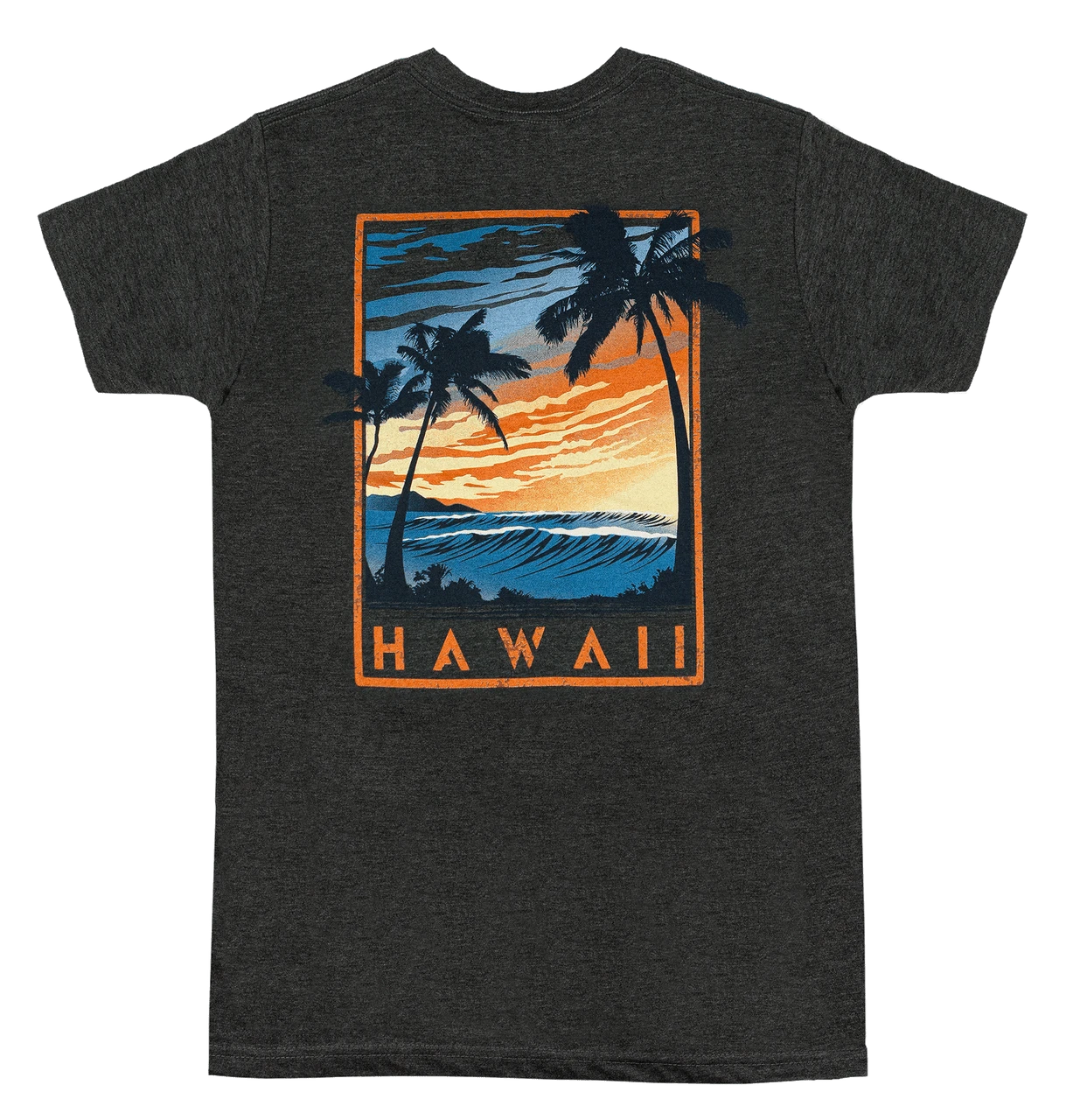 Crew Neck Tee - Seaside: Charcoal Heather 2 Crew Neck Tee - Seaside: Charcoal Heather - Image 2