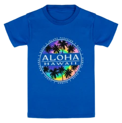 Hawaiian Performance Surfwear® Child's Tee - Tie Dye: Royal Blue