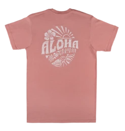 Crew Neck Tee - Sunny Aloha: Dusty Rose 7 Crew Neck Tee - Sunny Aloha: Dusty Rose -Clothing Sales Store 85288 CrewNeckTee SunnyAloha DustyRose Back 35306.1700004655