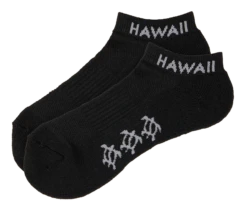 Hawaiian Performance Surfwear® Athletic Cut Socks: Honu Trio Black