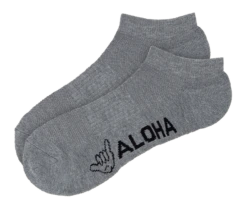 Hawaiian Performance Surfwear® Athletic Cut Socks: Shaka Gray