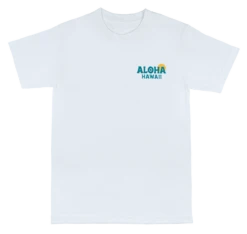 Crew Neck Tee - Ocean: White