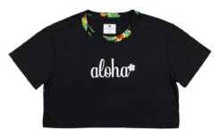 Island Design Collection Crop Tee: Black