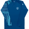Hawaii Loa Rashguard Longsleeve - UPF 50: Blue Tribal Sleeve