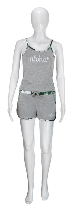 Island Design Collection Strap Tee: Gray -Clothing Sales Store IDC StrapTeeShortsCombo Gray 43434.1707852754