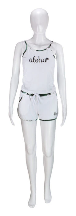 Island Design Collection Strap Tee: White -Clothing Sales Store IDC StrapTeeShortsCombo White 24398.1707852724