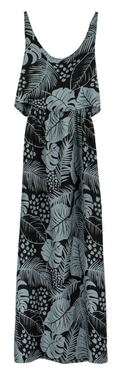 Napua Collection Ruffle Maxi Dress - Monstera Palm: Black 7 Napua Collection Ruffle Maxi Dress - Monstera Palm: Black -Clothing Sales Store IMG 3600 62648.1707876062