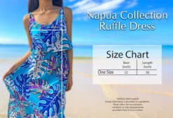 Napua Collection Ruffle Maxi Dress - Abstract Monstera: Black -Clothing Sales Store Napua Collection Ruffle Dress Size Chart 93543.1707875975