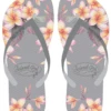 Island Girl® Slippers - Plumeria: Grey